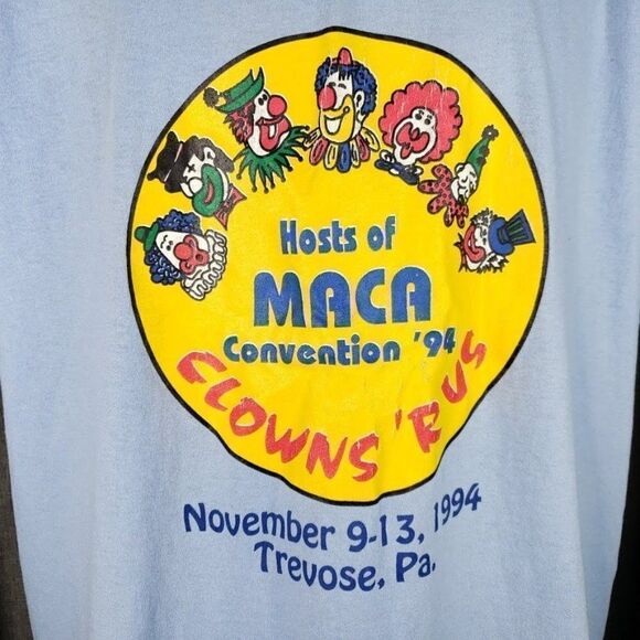 MACA Clown Convention T Shirt Vintage 90s 1994 Mid Atlantic Clown Association - Picture 2 of 7